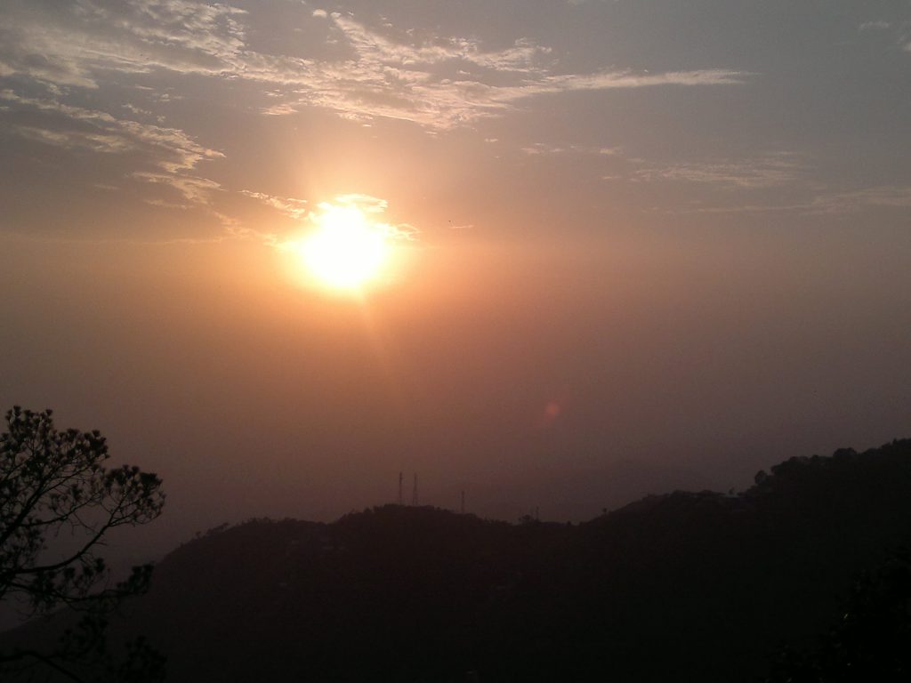Kasauli in Himachal Pradesh… at peak of Gilbert trail … splendour of a radiant sunset… Like a glowing face of God...!